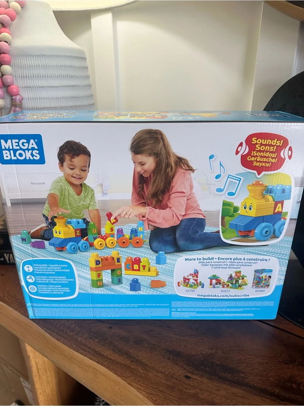MEGA BLOKS First Builders ABC Musical Train 50-Piece Set Fisher-Price